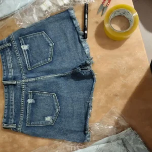 Denim Shorts Holes Single Breasted Sexy Women Jeans Slim Fit Tassel Washing Pockets Solid Streetwear Button High Waist 2025