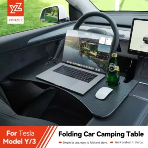 YZ Table Desk For Tesla Model 3 Y Highland Juniper 2021-2026 Car Steering Wheel Laptop Tray Food Desk Portable Office Table